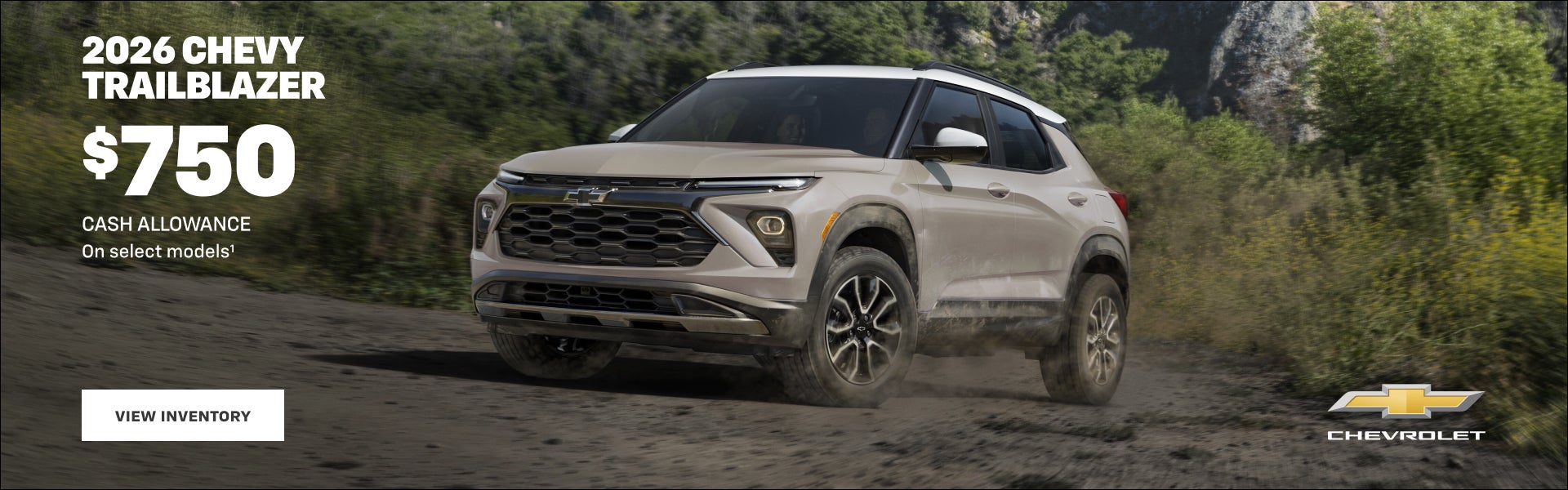 2026 Chevy Trailblazer. $750 Cash Allowance on select models.
